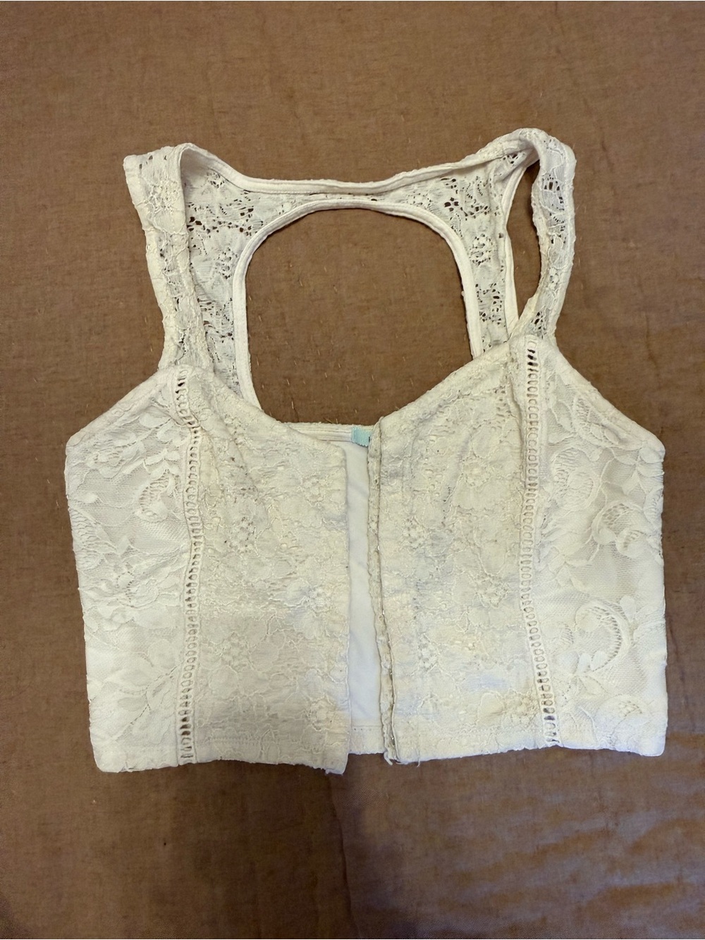 Kimchi Blue White Lace-Trim Tank